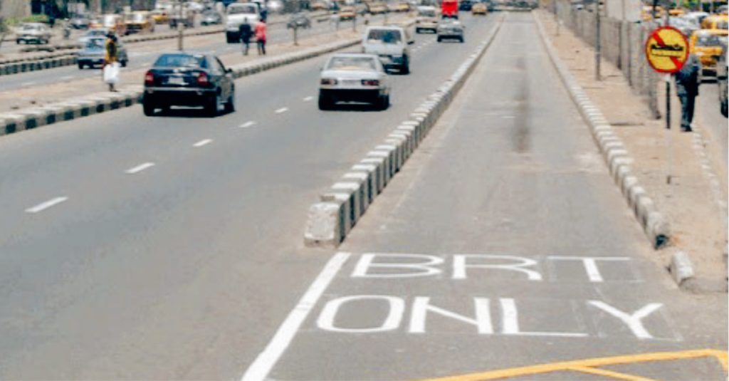 BRT Lane in Lagos State Nigeria